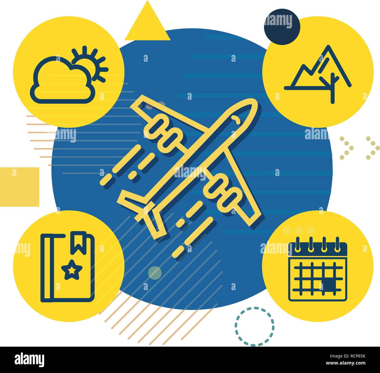 Reiseplanung abstrakte Abbildung als EPS 10-Datei Stock Vektor