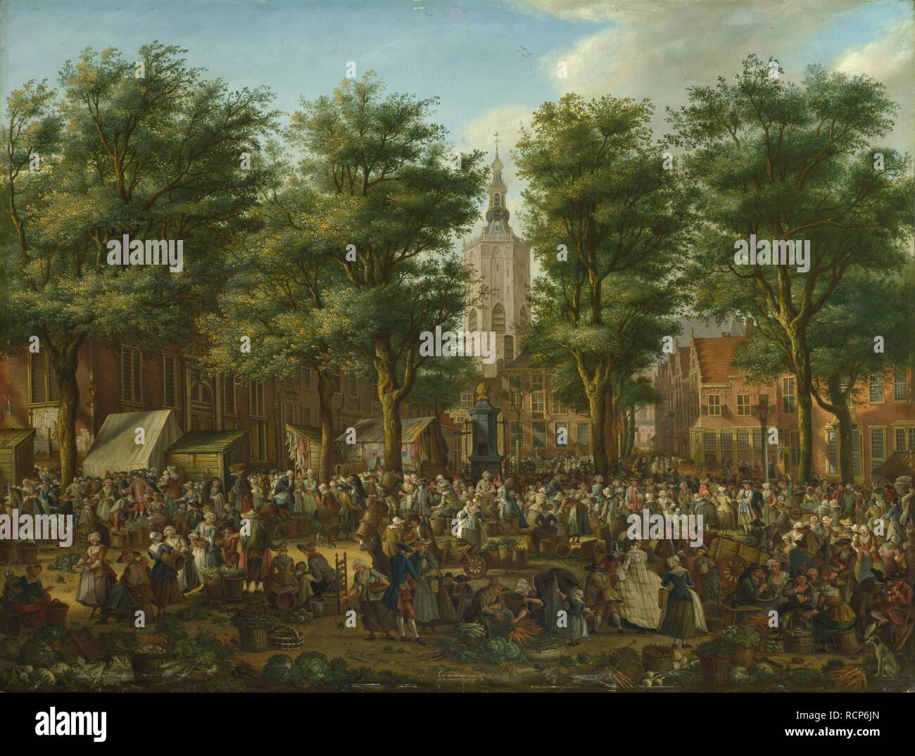 Der Grote Markt in Den Haag. Museum: National Gallery, London. Thema: LA FARGUE, PAULUS CONSTANTIJN. Stockfoto