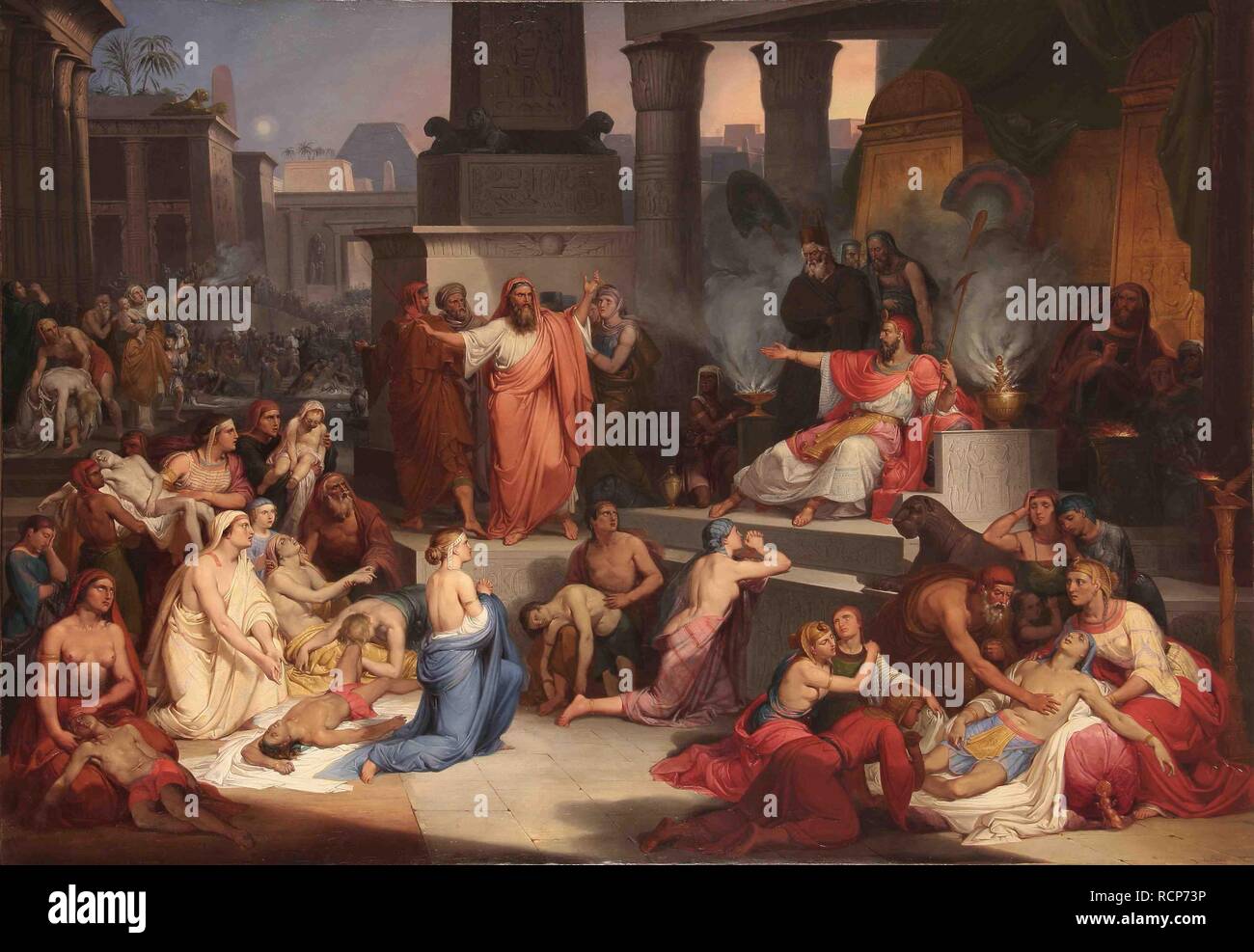 Der Tod der Erstgeborenen in Ägypten. Museum: das Museum "Pinacoteca di Brera, Mailand. Autor: Paolétti, Pietro. Stockfoto