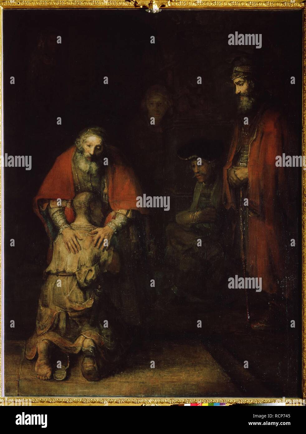 Die Rückkehr des verlorenen Sohnes. Museum: Staatliche Eremitage, St. Petersburg. Thema: Rembrandt van Rhijn. Stockfoto