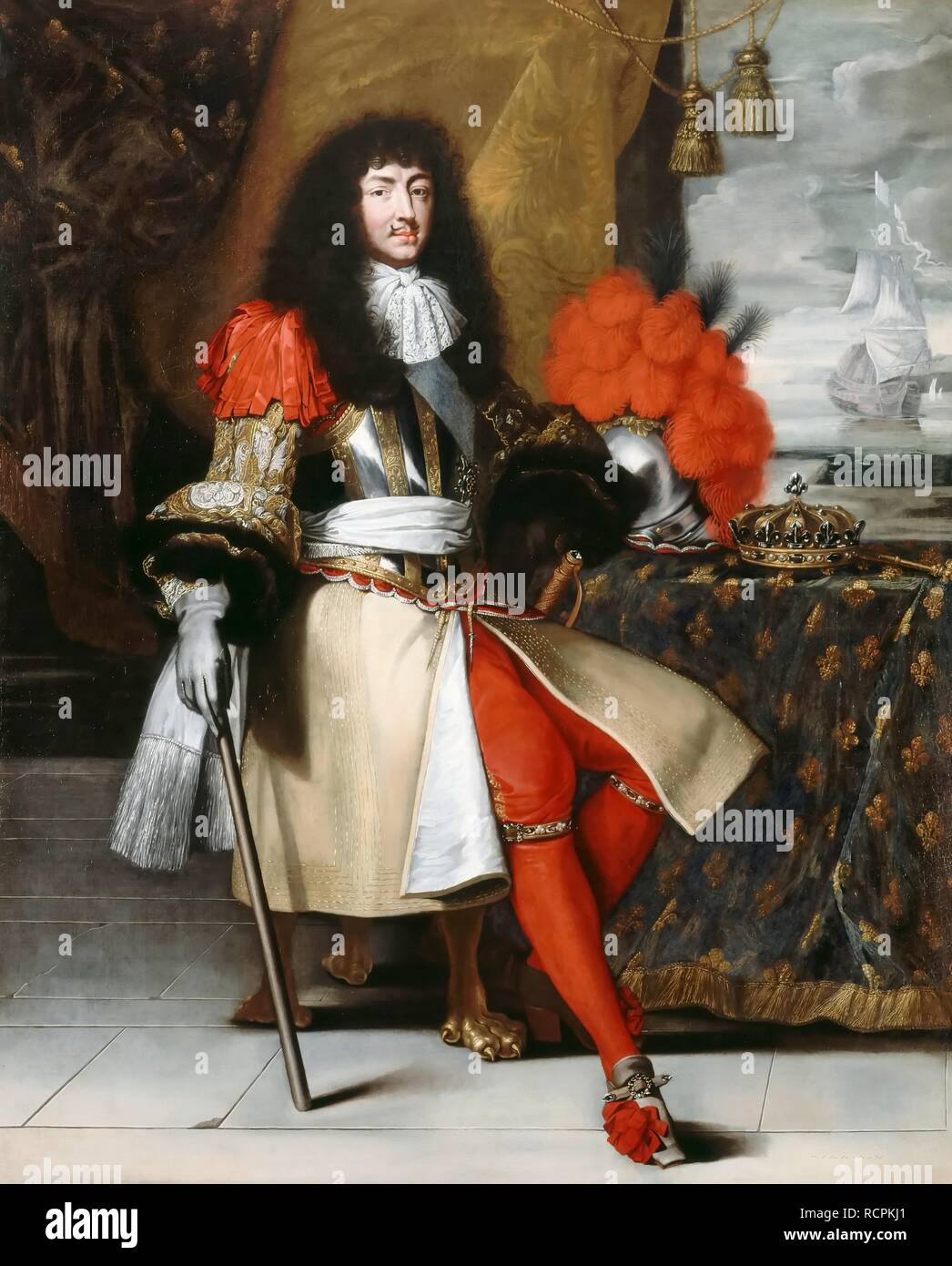 Ludwig XIV., König von Frankreich (1638-1715). Museum: Musée de l'Histoire de France, Château de Versailles. Autor: LEFEBVRE, Claude. Stockfoto