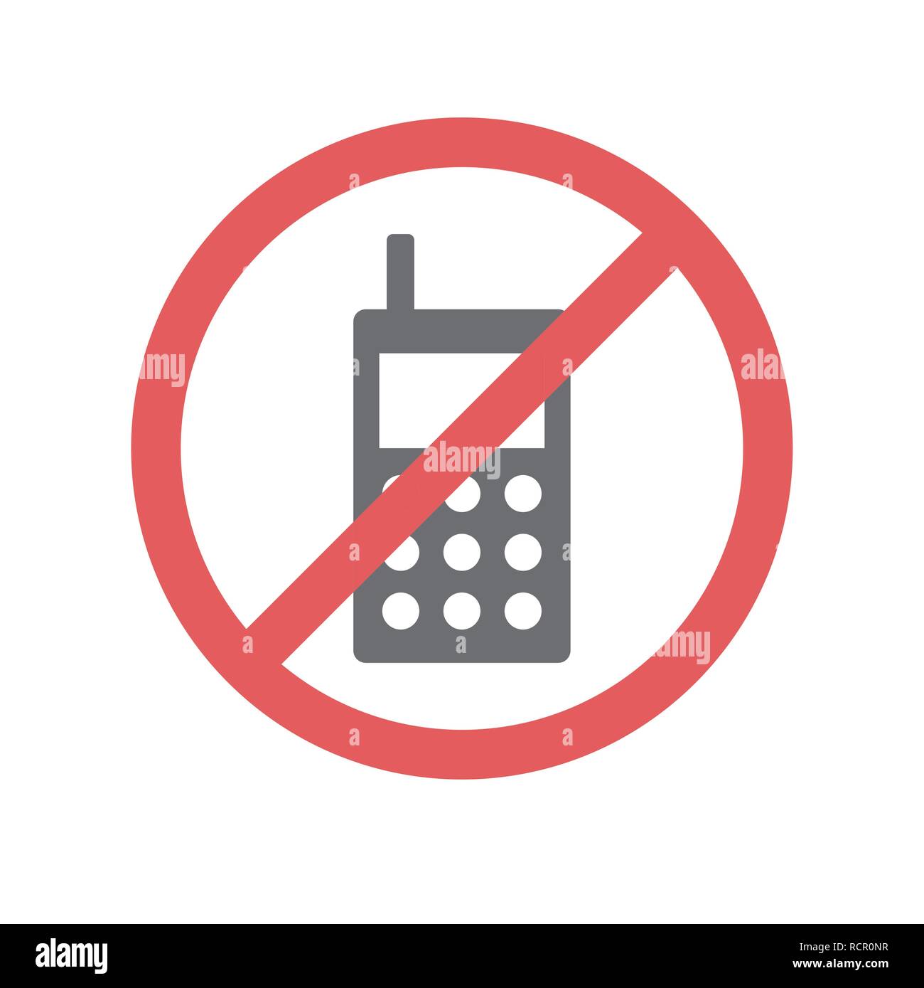 Prohibition mobile phone symbol on Fotos und Bildmaterial in hoher