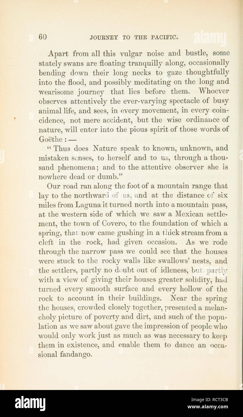. Tagebuch einer Reise vom Mississippi nach den Küsten der Südsee mit einer Regierung der Vereinigten Staaten Expedition. West (U. S.); West (U. S.); auf dem Landweg reisen in den Pazifik. . Bitte beachten Sie, dass diese Bilder sind von der gescannten Seite Bilder, die digital für die Lesbarkeit verbessert haben mögen - Färbung und Aussehen dieser Abbildungen können nicht perfekt dem Original ähneln. extrahiert. Möllhausen, Balduin, 1825-1905; Sinnett, Percy, Frau; Whipple, Amiel Wochen, 1817?-1863. London: Longman, Braun, Grün, Longmans &Amp; Roberts Stockfoto