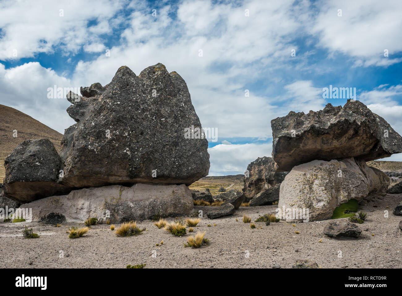 Imata Steinwald in den peruanischen Anden in Arequipa Peru Stockfoto