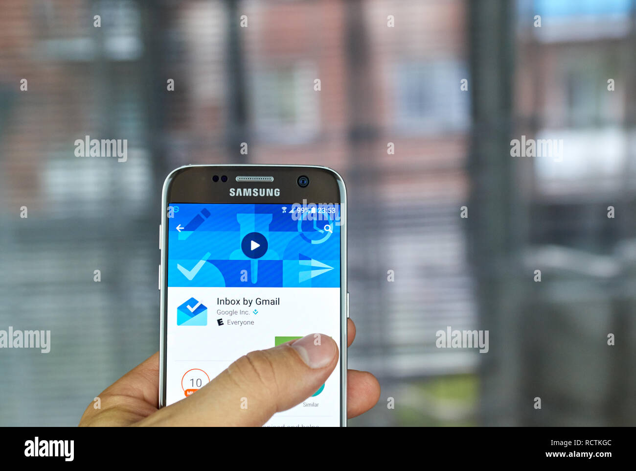 MONTREAL, KANADA - 23. JUNI 2016: Google Posteingang von Gmail ist eine App aus dem Gmail Team. Posteingang ist ein organisierter Ort, um Dinge zu erledigen und Zurück zu Stockfoto