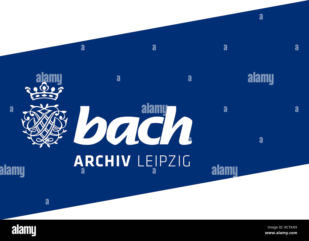 Logo des Bach-Archivs Leipzig - Deutschland. Stockfoto