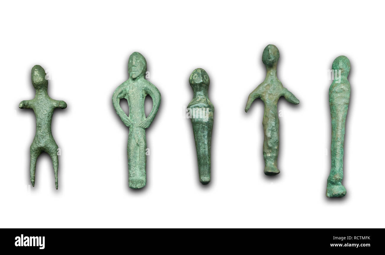 Jaen, Spanien - Dezember 30th, 2017: Iberische Bronze votivgaben aus Iberischen Heiligtum, 4.Jahrhundert V.CHR., Jaen, Spanien Stockfoto