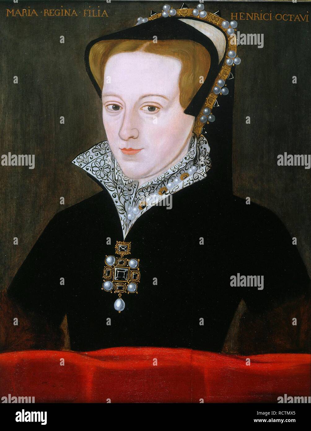 Portrait von Maria I. von England (1516-1558). Museum: private Sammlung. Thema: Englisch beherrschen. Stockfoto