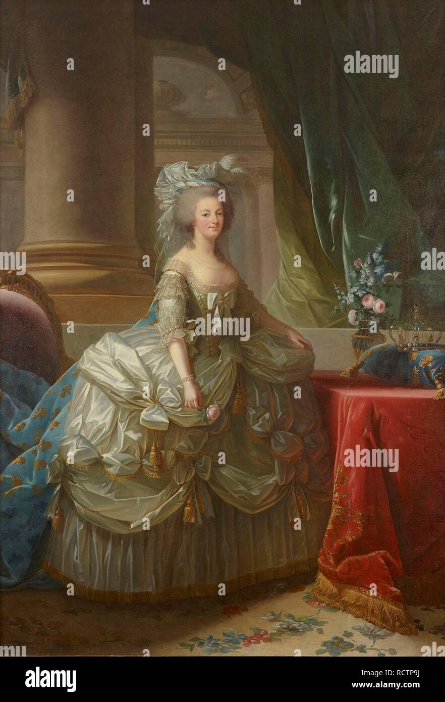 Portrait der Königin Marie Antoinette von Frankreich (1755-1793). Museum: Musée de l'Histoire de France, Château de Versailles. Autor: Vigée-Lebrun, Marie Louise Elisabeth. Stockfoto