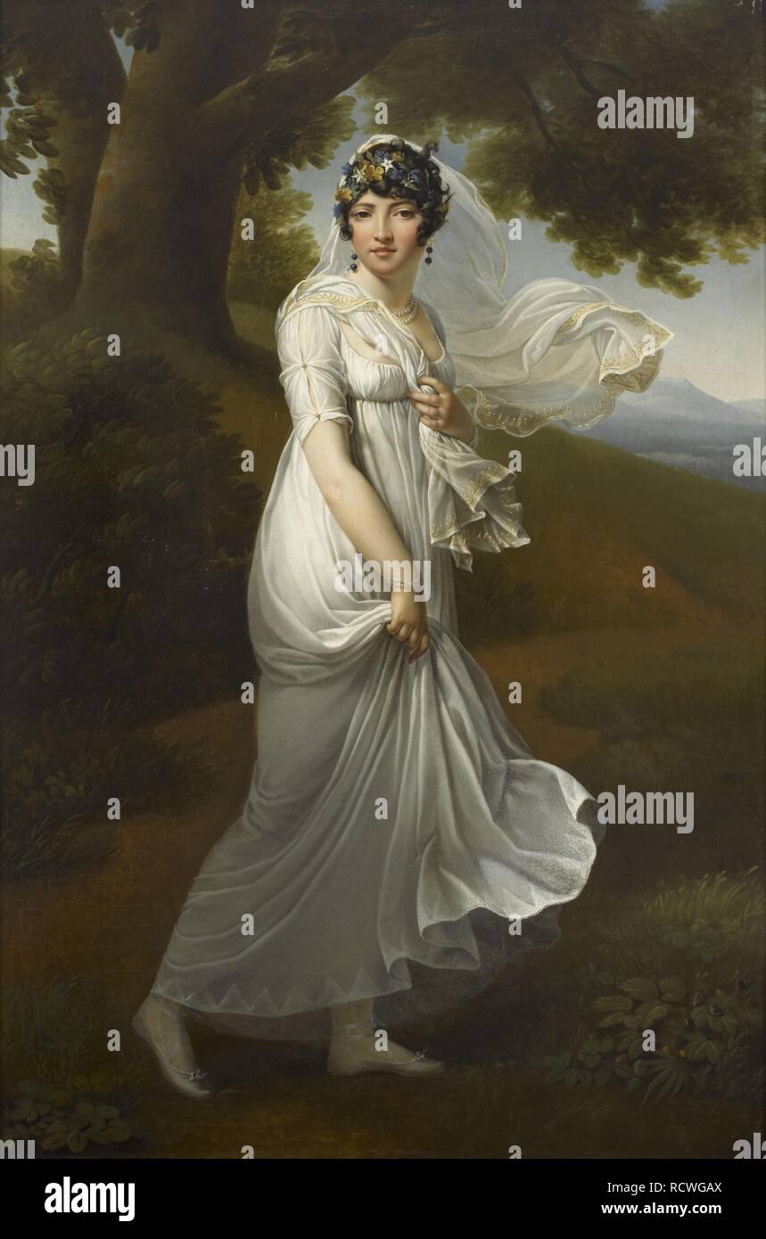 Porträt von Caroline Bonaparte (1782-1839), Princesse Française, Großherzogin von Berg und Cleve, Königin von Neapel. Museum: Musée national des Châteaux de Malmaison et de Bois-Préau. Autor: anonym. Stockfoto