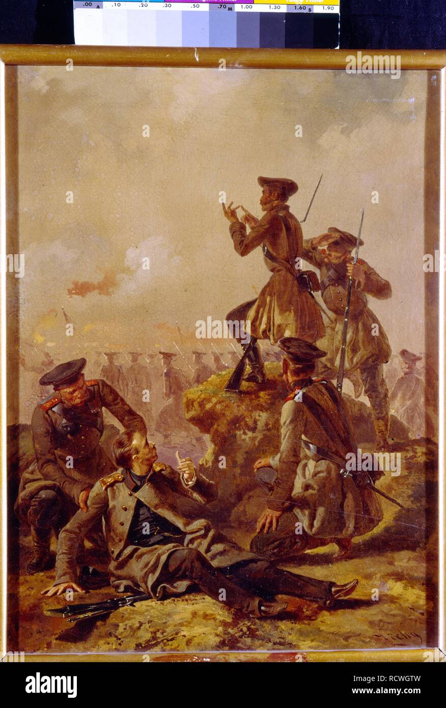 Eine Szene aus dem Krimkrieg (1853-1856). Museum: Staatliches Historisches Museum, Moskau. Autor: ZICHY, MIHALY VON. Stockfoto