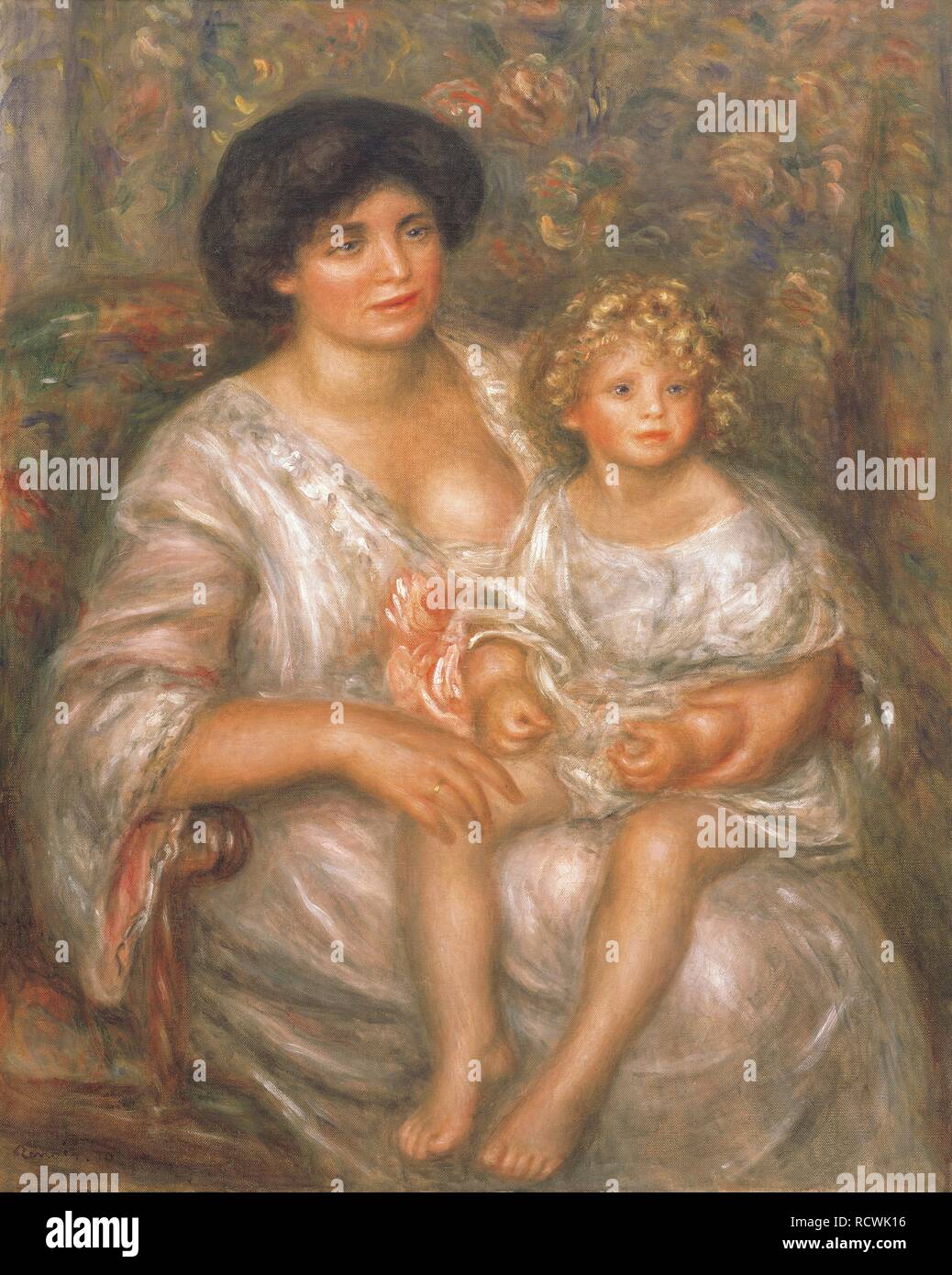 Madame Thurneyssen und ihrer Tochter. Museum: Albright-Knox Art Gallery. Autor: Renoir, Pierre-Auguste. Stockfoto