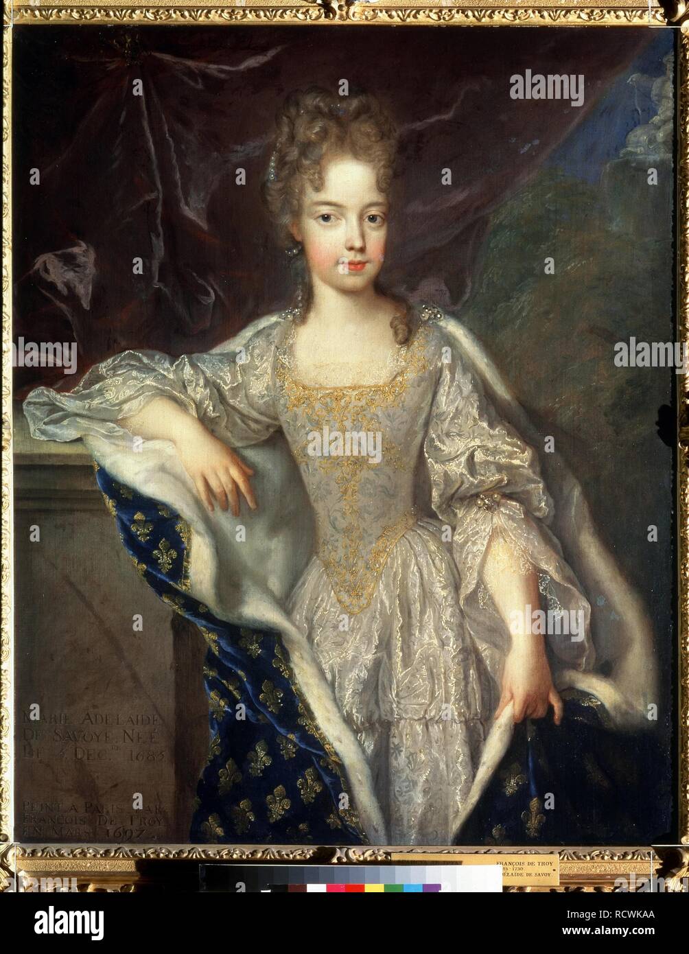 Portrait von marie-adélaïde von Savoyen (1685-1712). Museum: Staat A Puschkin-Museum für bildende Künste, Moskau. Autor: François de Troy. Stockfoto