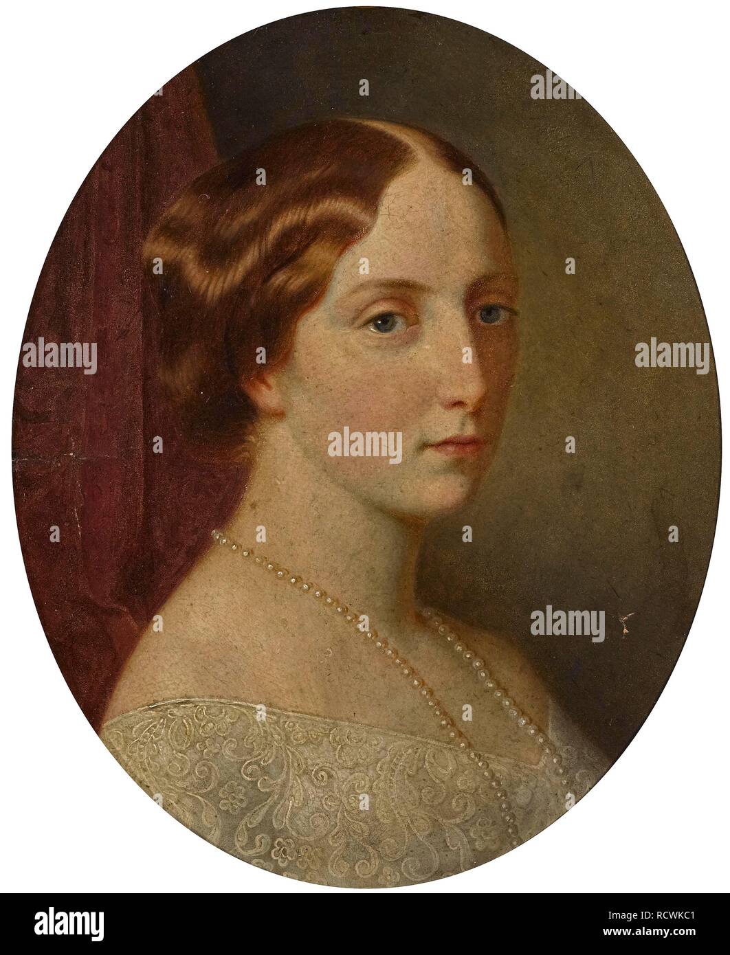 Bildnis der Großfürstin Olga nikolajewna von Russland (1822-1892), Königin von Württemberg. Museum: private Sammlung. Autor: STIRNBRAND, FRANZ SERAPH. Stockfoto