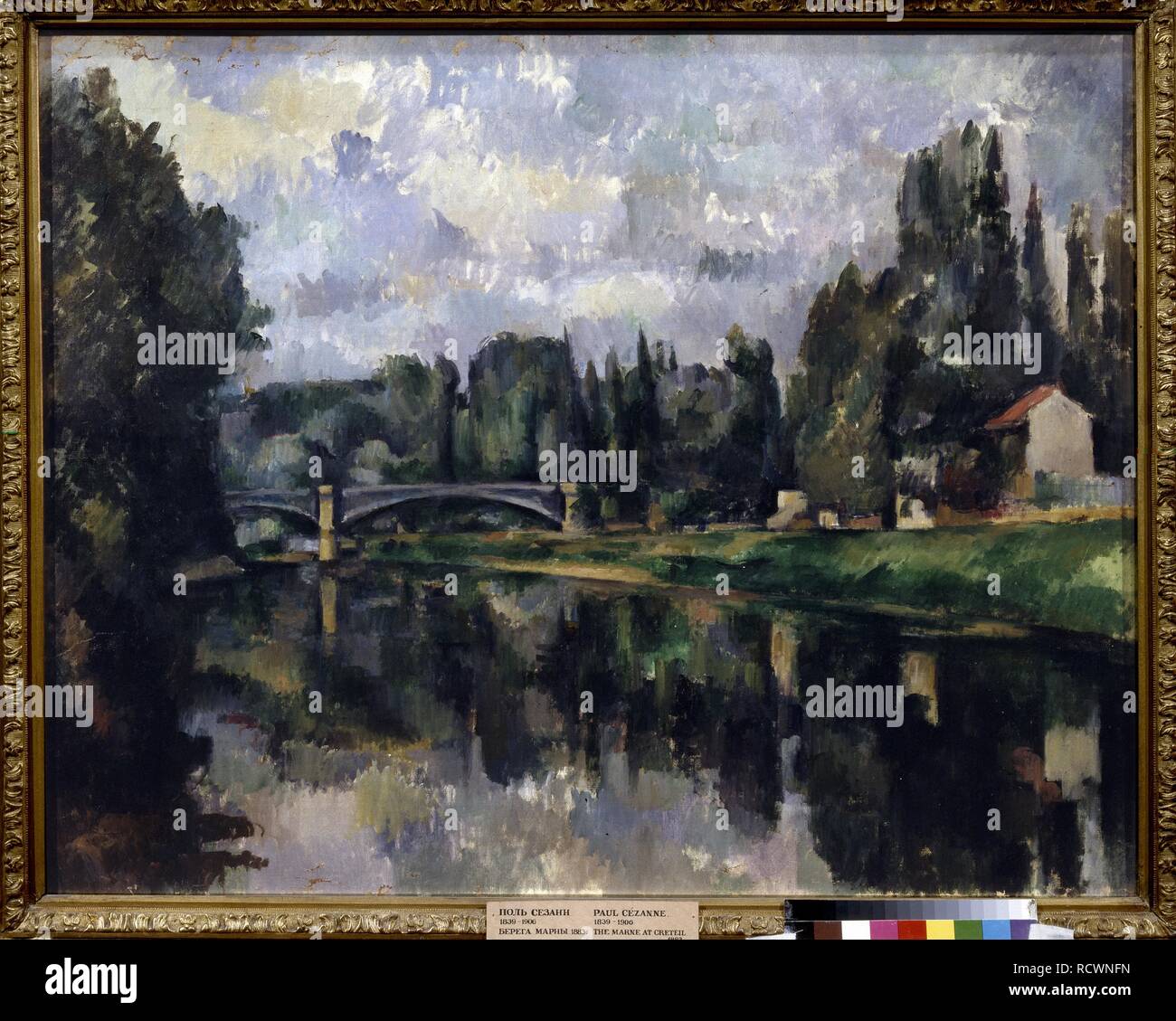 Die Ufer der Marne. Museum: Staat A Puschkin-Museum für bildende Künste, Moskau. Autor: Cezanne, Paul. Stockfoto