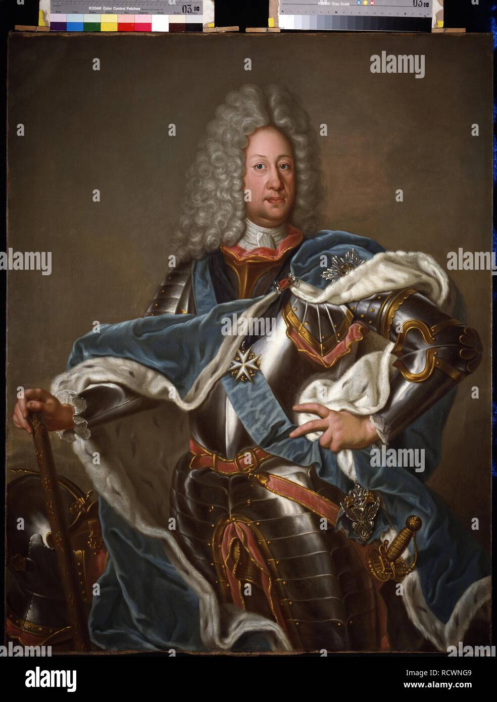 Portrait von Boris Petrowitsch Sheremetev (1652-1719). Museum: Staatliches Museum für Keramik und Landgut aus dem 18. Jahrhundert. Kuskowo in Moskau. Autor: ARGUNOV, Iwan Petrowitsch. Stockfoto