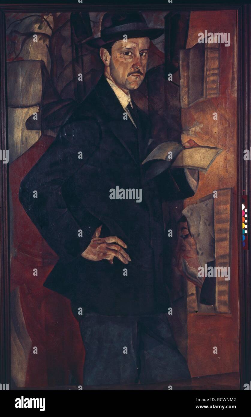 Porträt des Künstlers Mstislav Dobuzhinsky (1875-1957). Museum: private Sammlung. Autor: grigorjewa, Boris Dmitryevich. Stockfoto Porträt des Künstlers Mstislav Dobuzhinsky (1875-1957). Museum: private Sammlung. Autor: grigorjewa, Boris Dmitryevich. Stockfoto