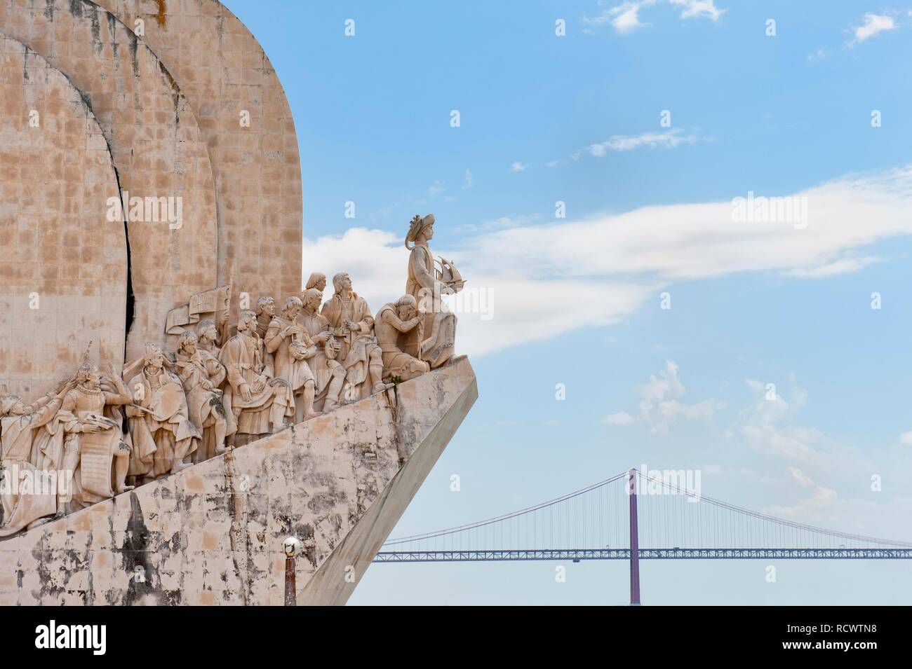 Padrão Dos Descobrimentos, Denkmal der Entdeckungen, Henri zu feiern, der Navigator und dem portugiesischen Zeitalter der Entdeckungen und Stockfoto