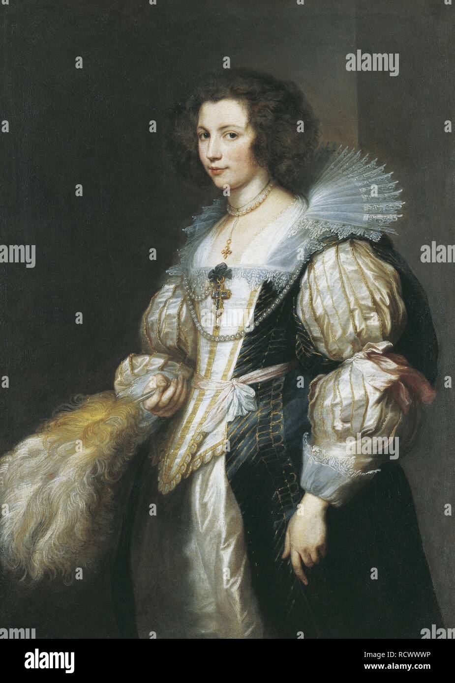 Portrait von Maria de Tassis (1611-1638). Museum: Liechtenstein Museum. Autor: Van Dyck, Anthony. Stockfoto