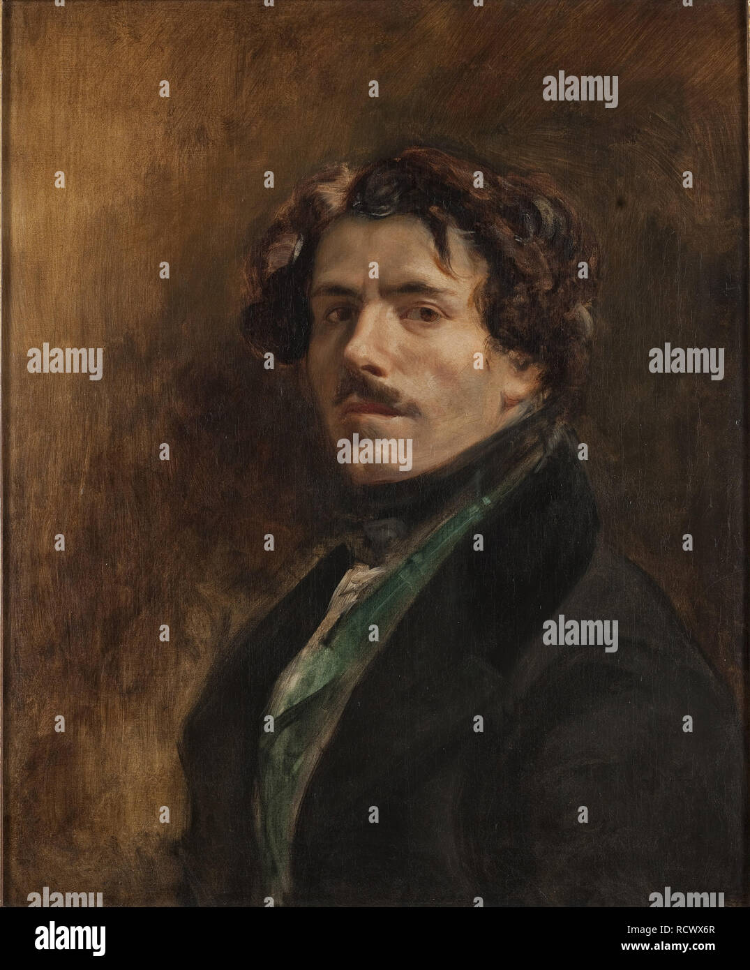 Selbstbildnis. Museum: Musée du Louvre, Paris. Autor: DELACROIX, Eugene. Stockfoto