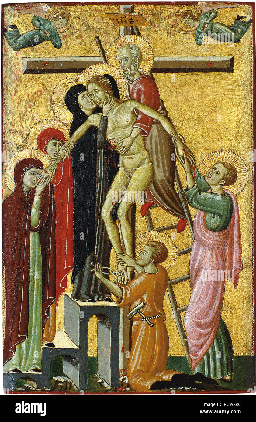 Der Abstieg vom Kreuz. Museum: Museo Thyssen-Bornemisza Sammlungen. Thema: Master in Forlì. Stockfoto