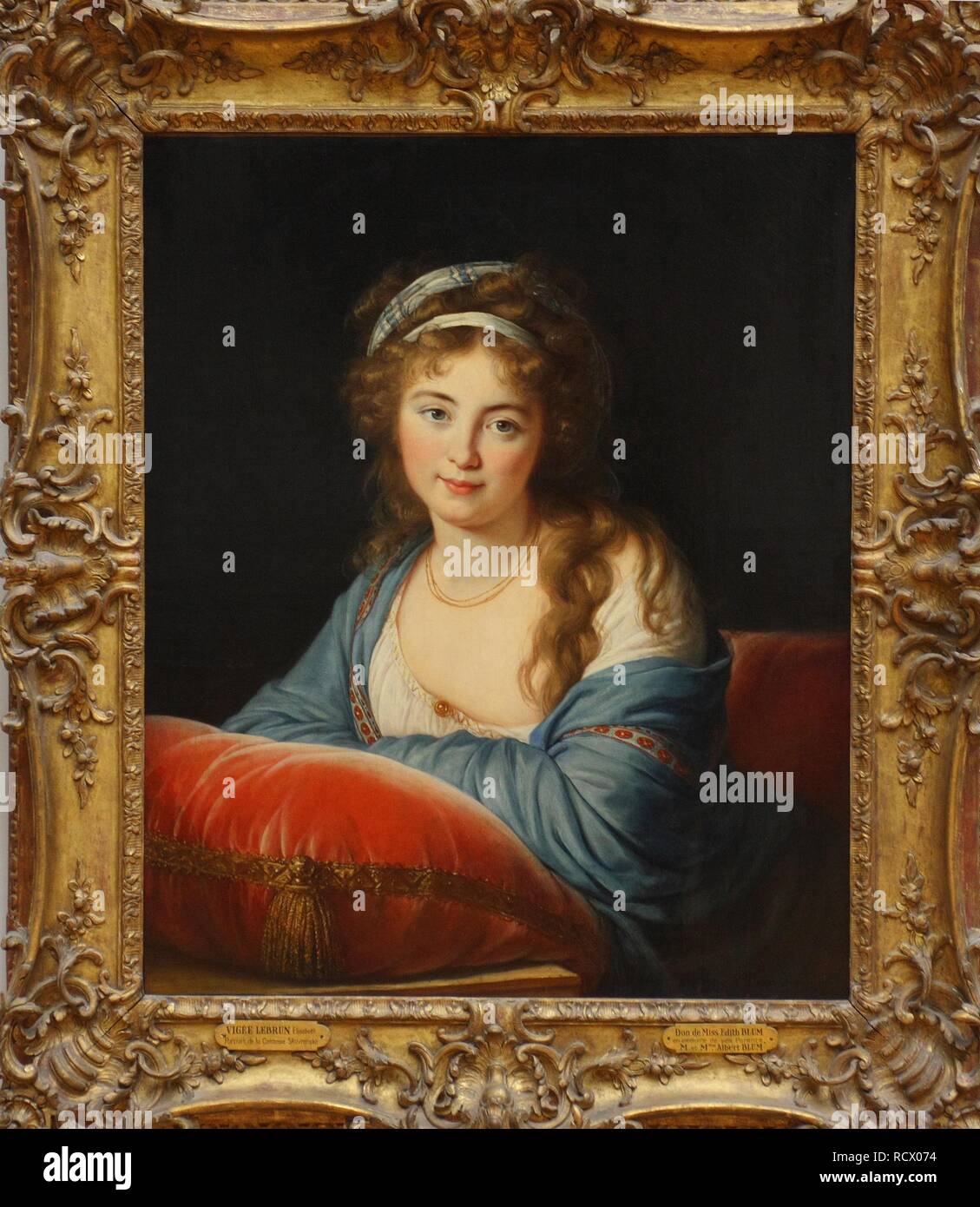 Porträt der Gräfin Jekaterina Skavronskaya, geb. von Engelhardt (1761-1829). Museum: Musée du Louvre, Paris. Autor: Vigée-Lebrun, Marie Louise Elisabeth. Stockfoto