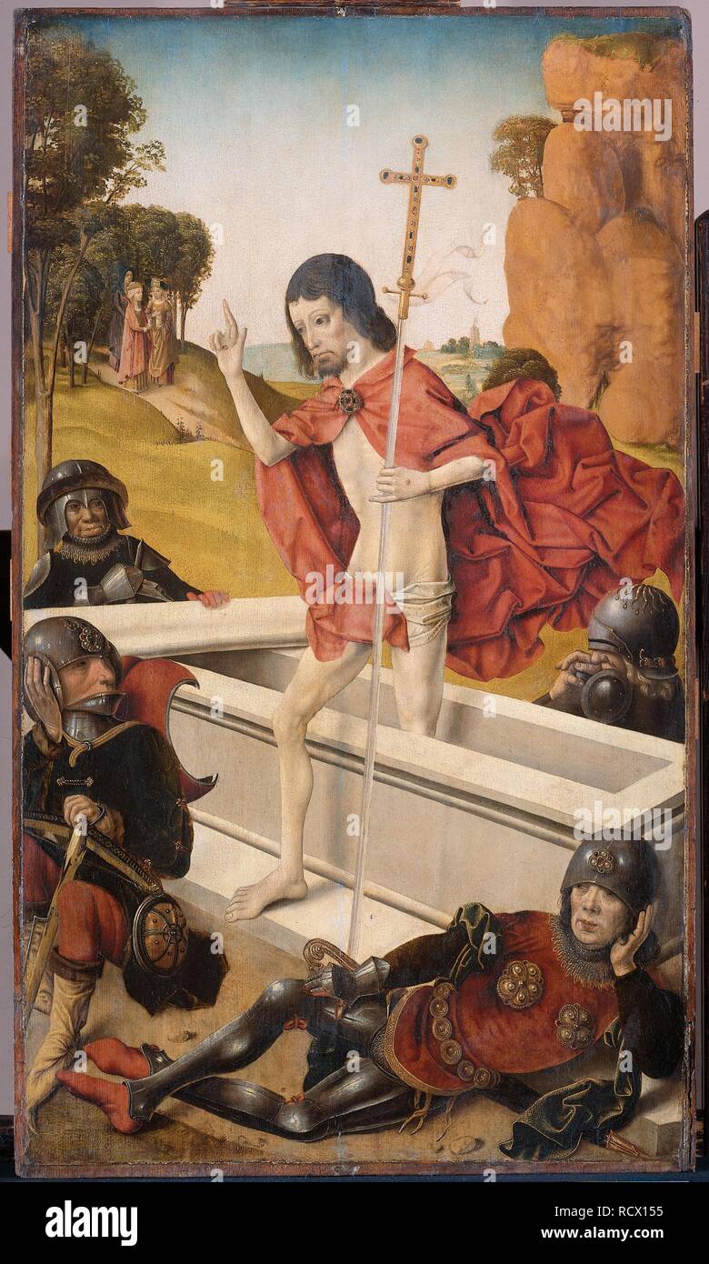 Die Auferstehung Christi. Museum: Rijksmuseum, Amsterdam. Autor: Meister der Virgo inter Virgines. Stockfoto