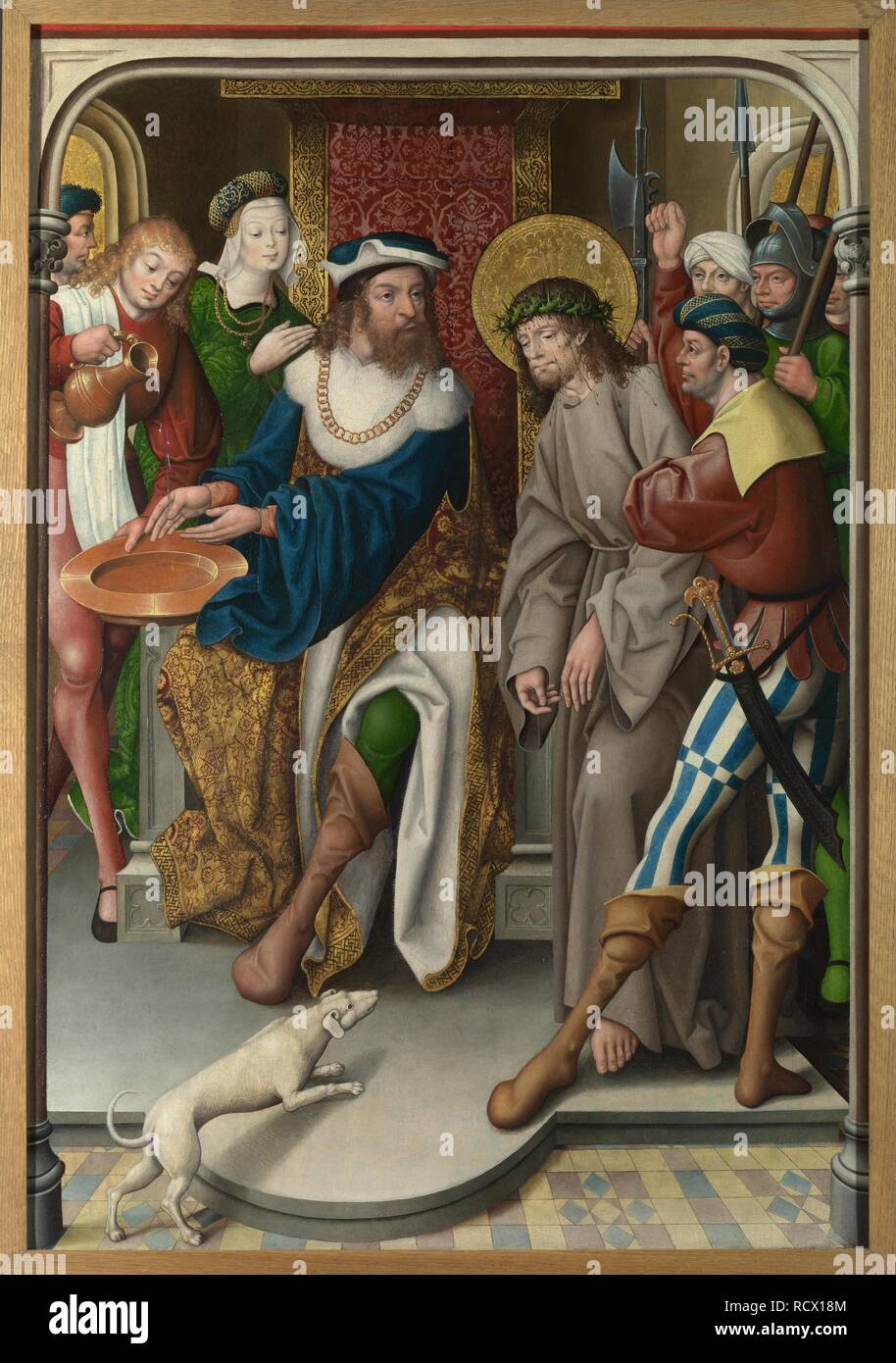 Christus vor Pilatus (Der liesborn Altarbild). Museum: National Gallery, London. Autor: BAEGERT, JAN. Stockfoto