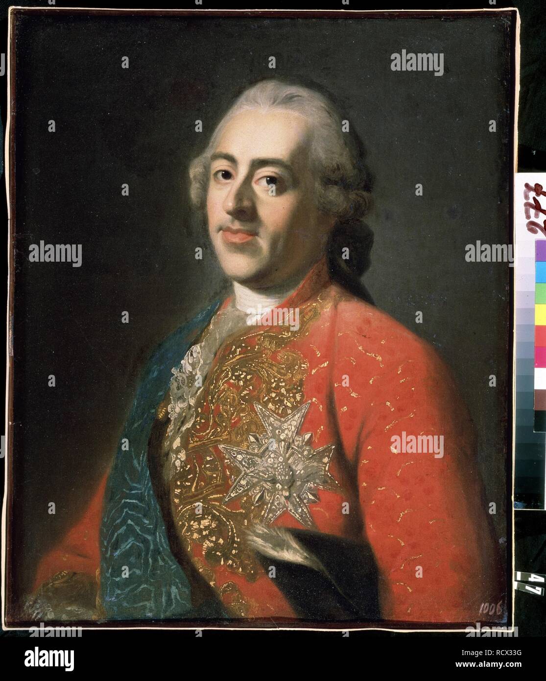 Porträt des Königs Ludwig XV. von Frankreich (1710-1774). Museum: Zustand Open-air Museum Peterhof, St. Petersburg. Thema: Französischer Meister. Stockfoto