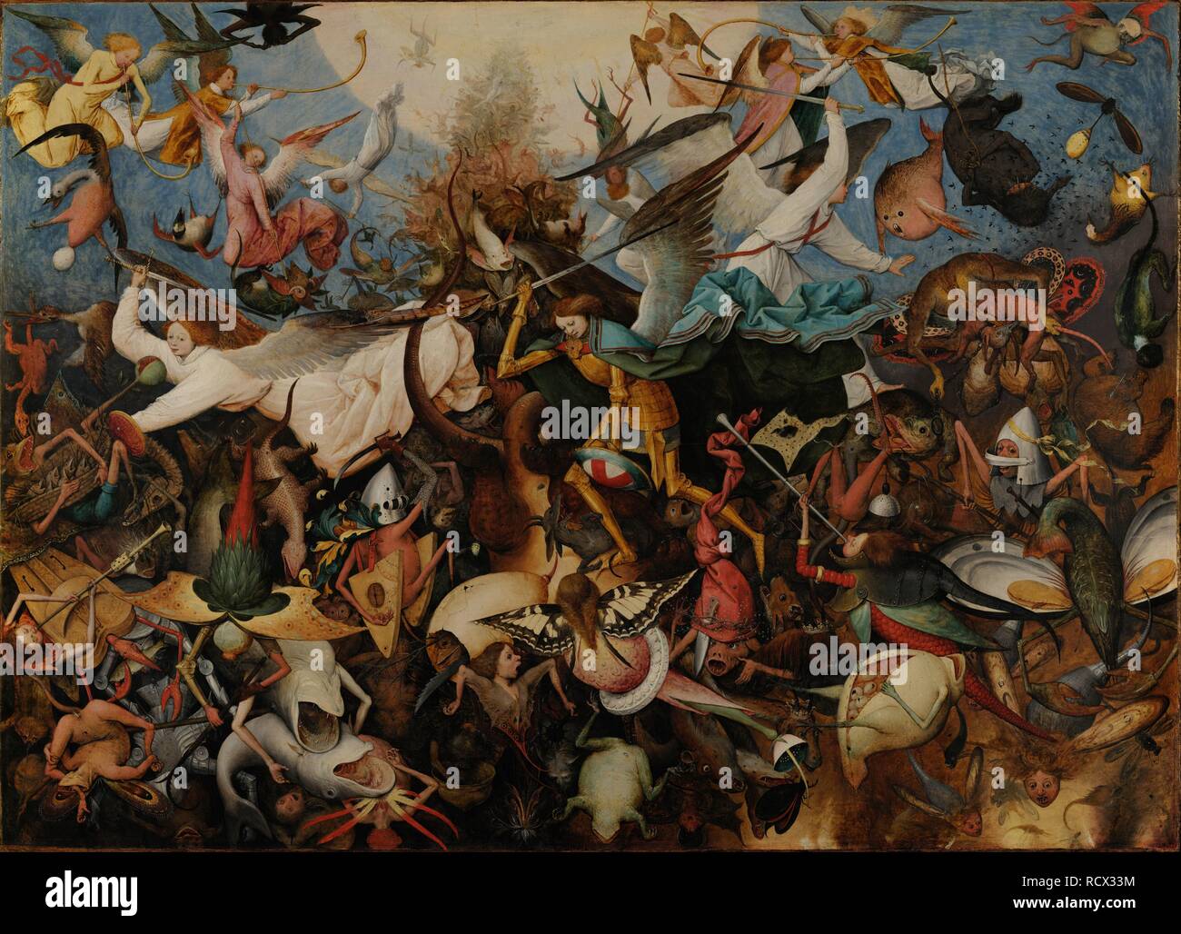 Der Fall der Rebellischen Engel. Museum: Vtt royaux des Beaux-Arts de Belgique, Brüssel. Autor: Bruegel (Brueghel), Pieter, der Ältere. Stockfoto