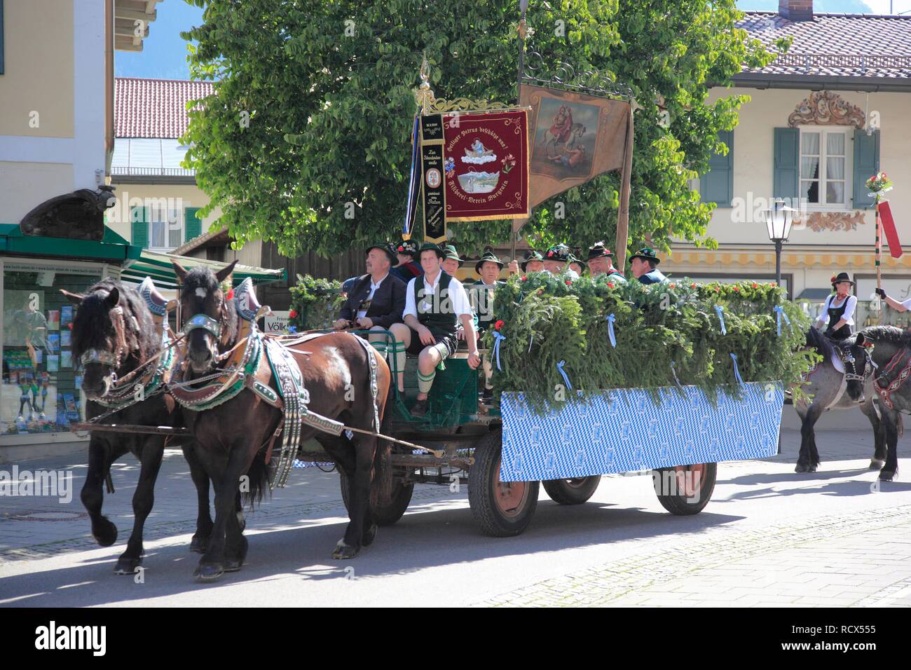 Kostüm Parade im Juli Festival in Garmisch, Garmisch-Partenkirchen, Bayern Stockfoto