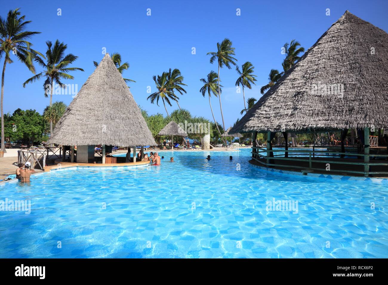 Resort in Sansibar, Tansania, Afrika Stockfoto