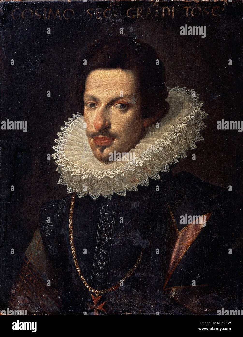 Porträt des Großherzogs der Toskana Cosimo II de' Medici (1590-1621). Museum: Staatliche Museum für Geschichte und Kunst, Serpukhov. Autor: Sustermans, Justus (Giusto). Stockfoto
