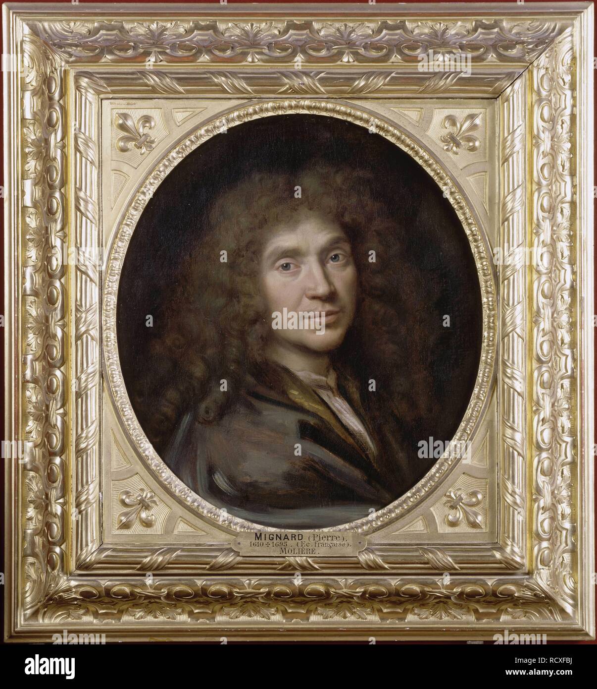 Porträt des Autors Moliére (1622-1673). Museum: Musée Condé, Chantilly. Autor: MIGNARD, Pierre. Stockfoto