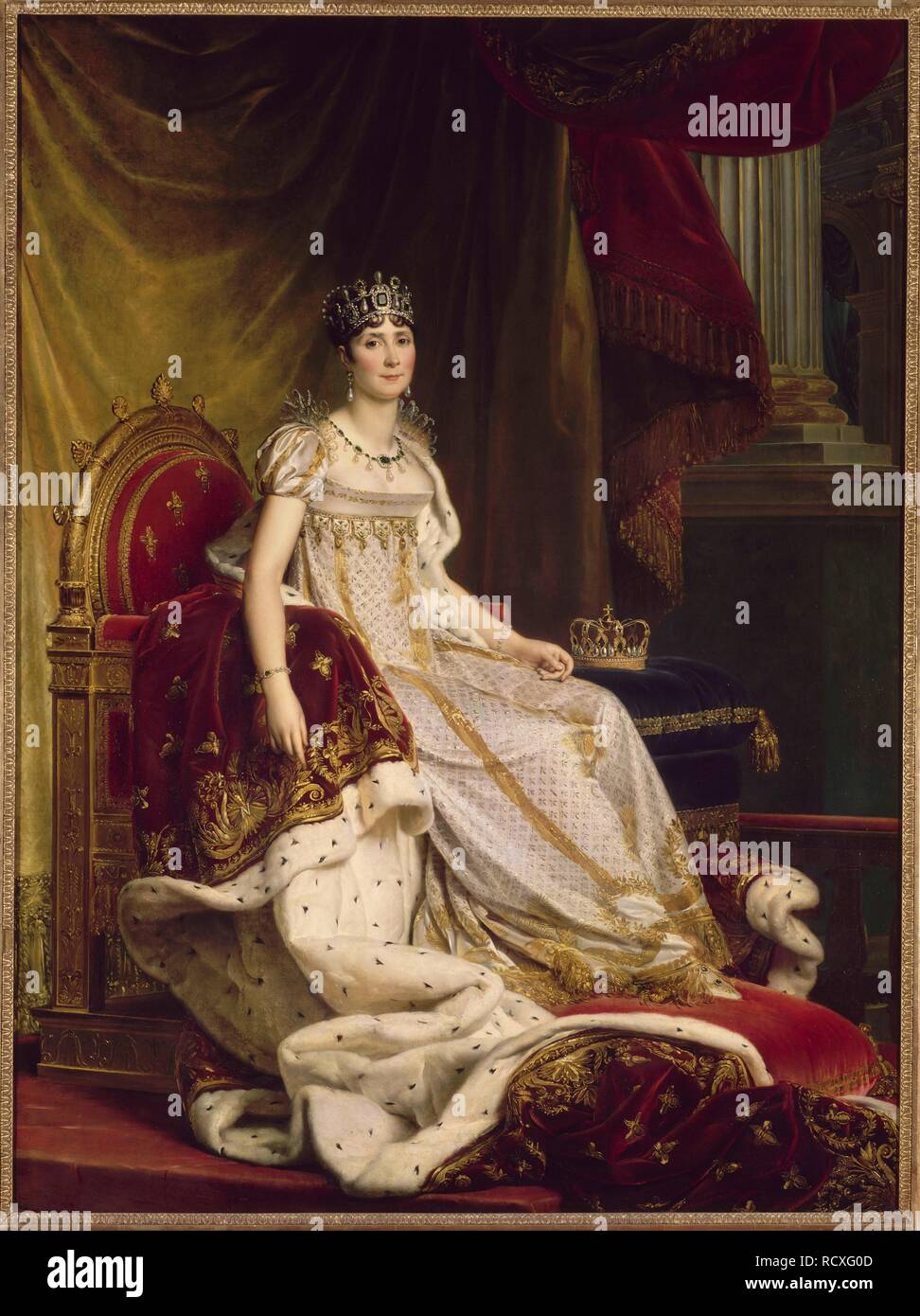 Joséphine de Beauharnais, die erste Frau von Napoléon Bonaparte (1763-1814) im Coronation Kostüm. Museum: Musée National du Château de Fontainebleau. Autor: GERARD, François. Stockfoto
