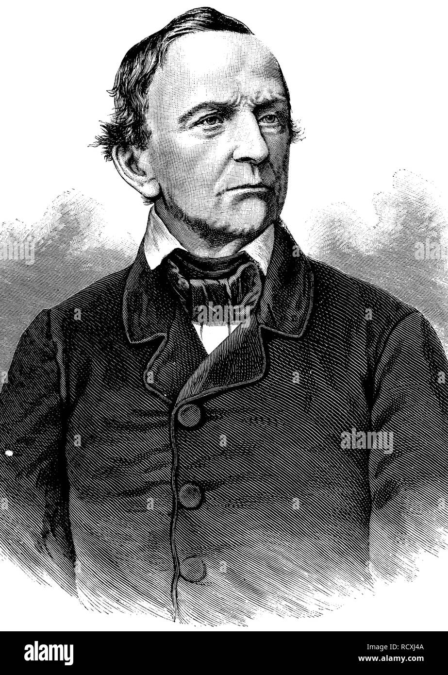 Ludwig I., König von Bayern, 1786 - 1868, deutscher Prinz, Wittelsbacher, Holzschnitt 1888 Stockfoto