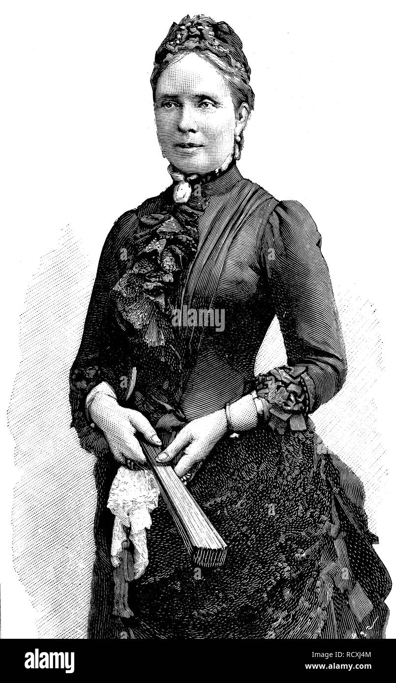 Prinzessin Auguste Victoria Friederike Luise Feodora Jenny von Schleswig-Holstein-Sonderburg-Augustenburg, 1858 - 1921, Frau von Stockfoto