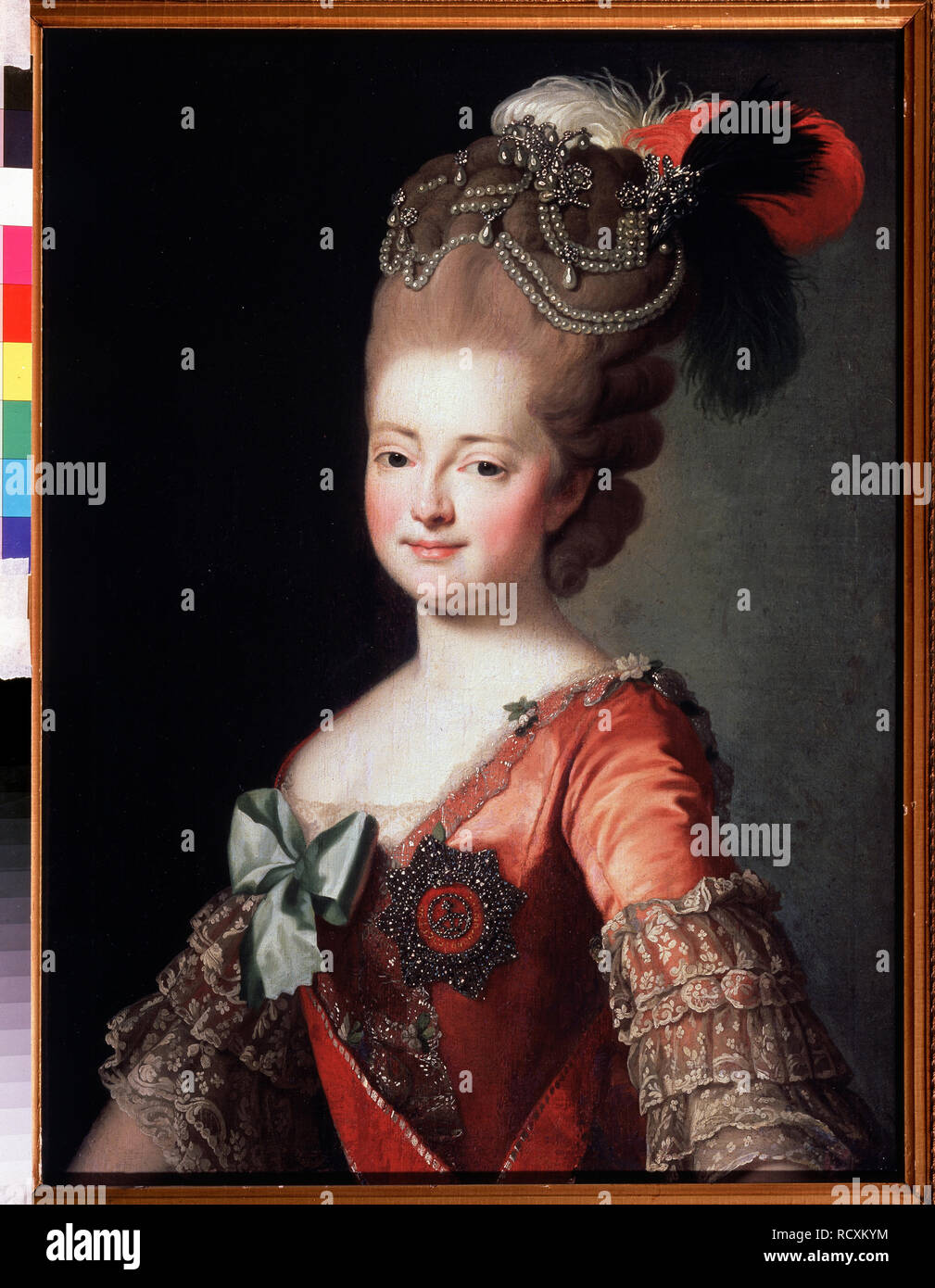 Porträt von Kaiserin Maria Fjodorowna (Sophie Dorothea von Württemberg (1759-1828). Museum: Zustand V. Tropinin-Museum, Moskau. Autor: Anonym, 18. Stockfoto