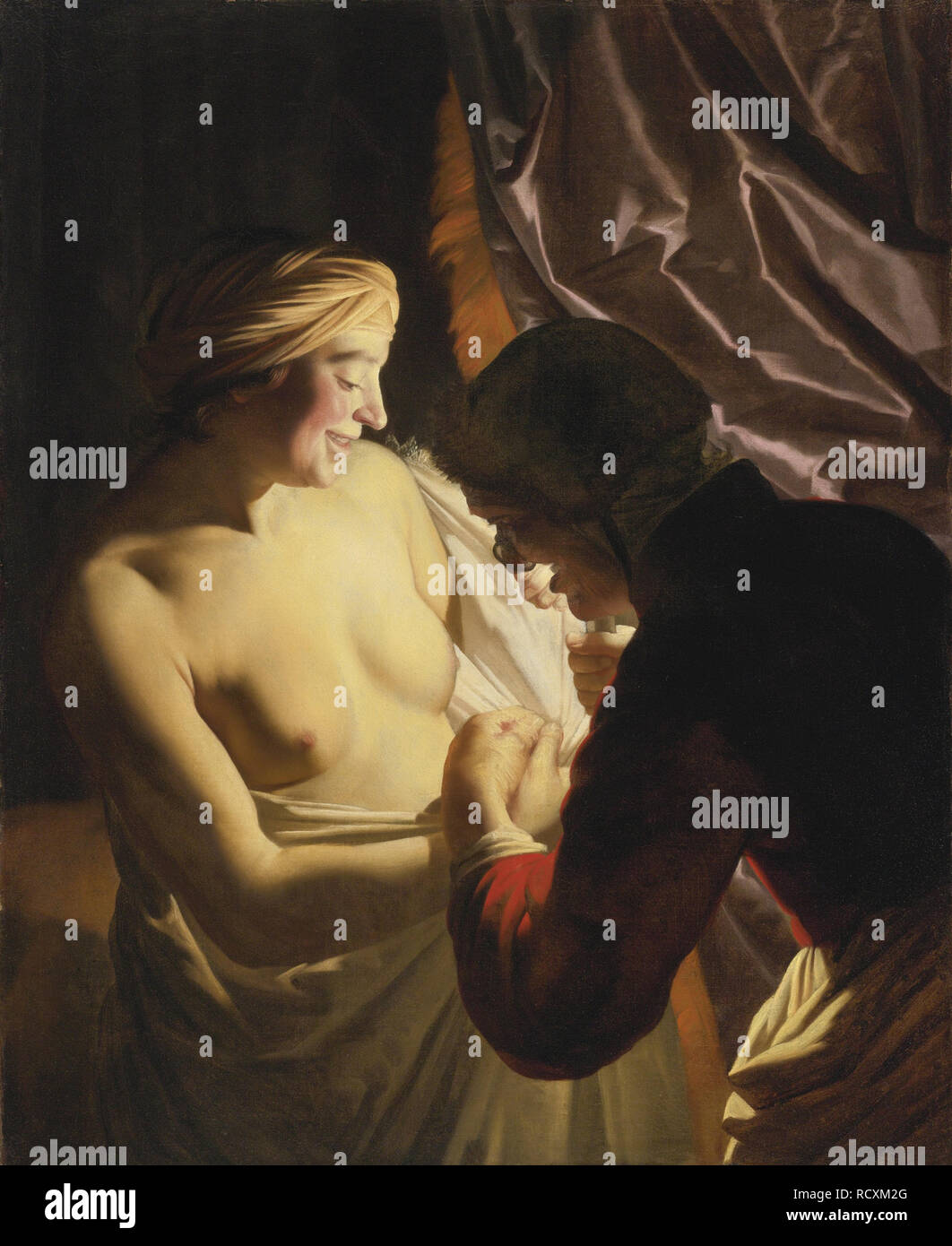 Der Flohmarkt Jagd. Museum: private Sammlung. Autor: GERRIT VAN HONTHORST. Stockfoto