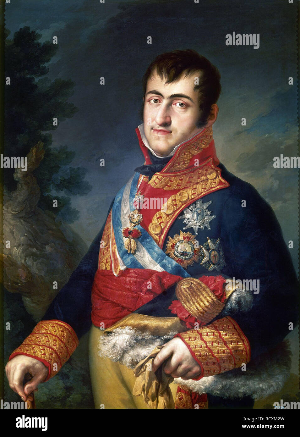 Porträt von König Ferdinand VII. von Spanien. Museum: Museo del Prado, Madrid. Autor: LÓPEZ PORTAÑA, Vicente. Stockfoto