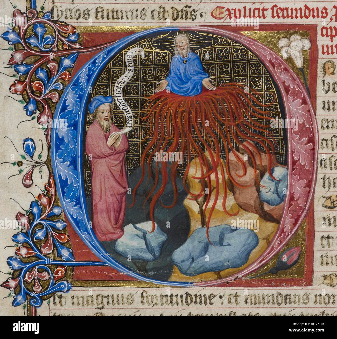 Nahum Und Zerstorung Von Ninive Grosse Bibel St Jerome Version England London 1405 1415 Detail