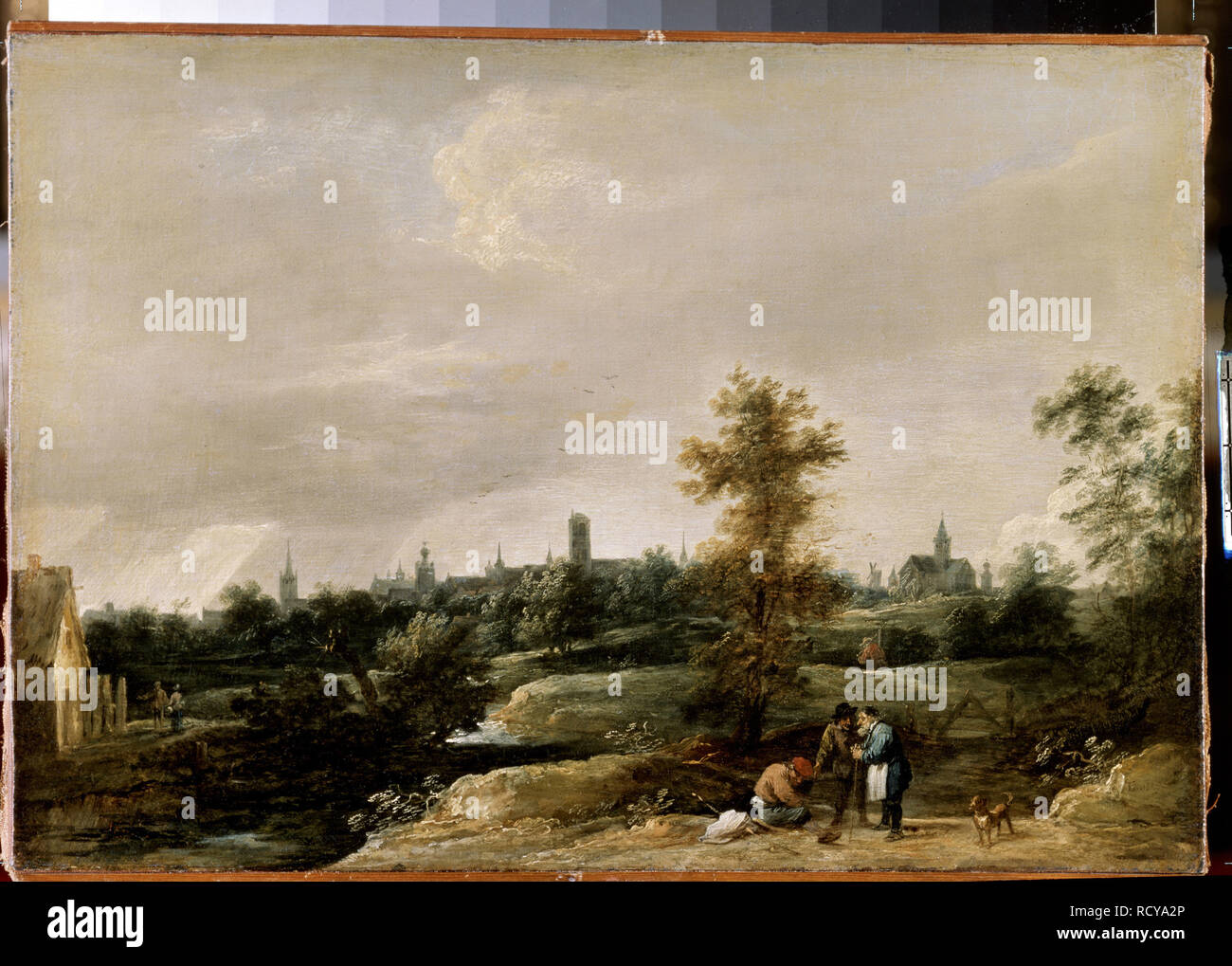 Anzeigen in der Nähe von Brüssel. Museum: Staatliche Eremitage, St. Petersburg. Autor: Teniers D.J., David. Stockfoto