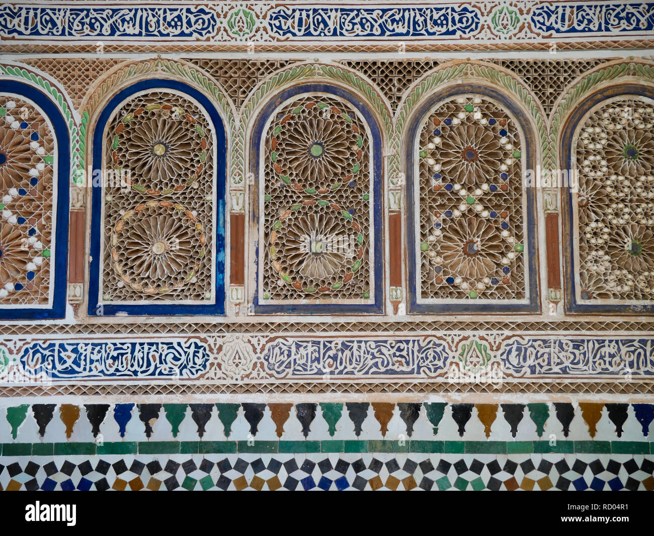 Moschee Ornamente, Marokko Stockfoto