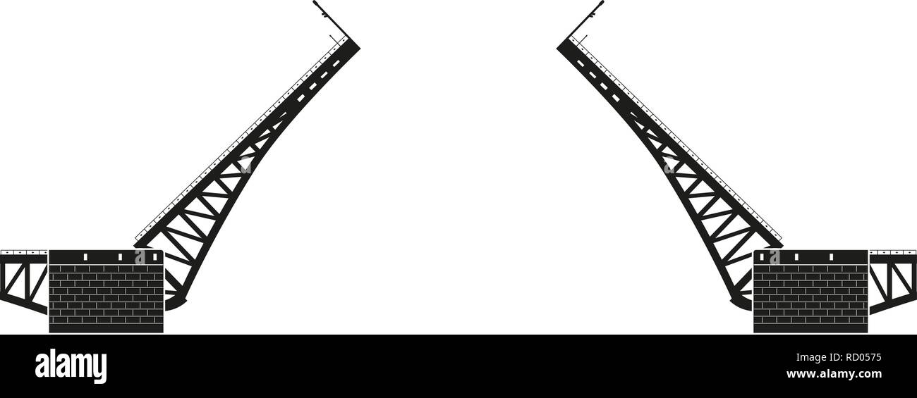 Vektor Swing Bridge Stock Vektor