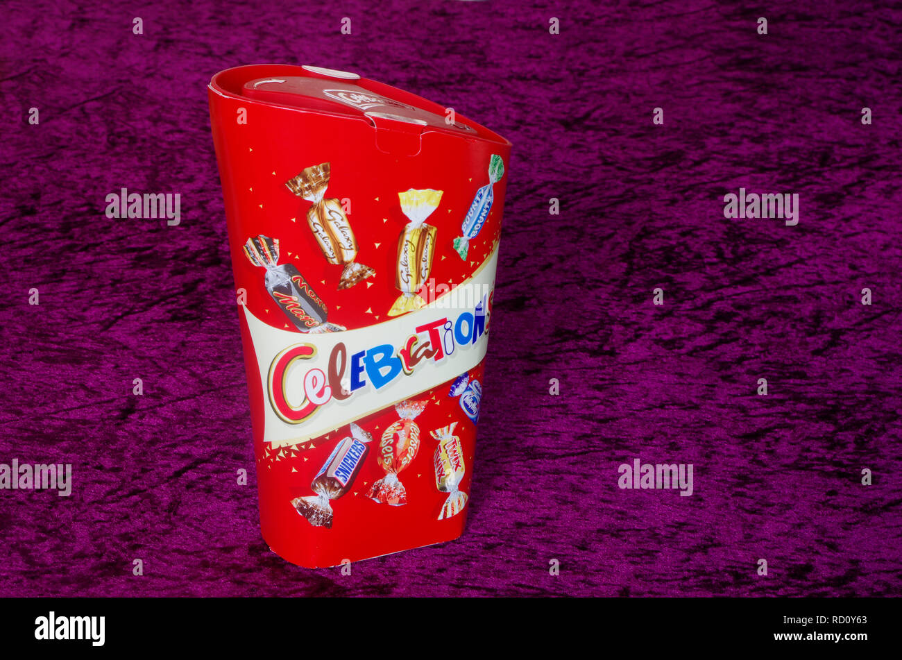 Box von Feiern, Milch Schokolade von Mars Süßwaren Stockfoto