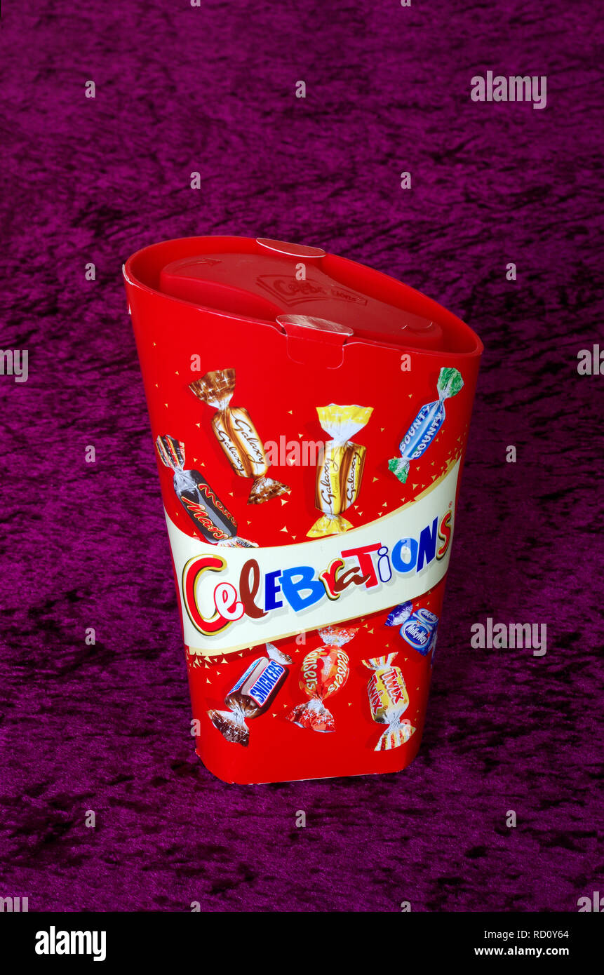 Box von Feiern, Milch Schokolade von Mars Süßwaren Stockfoto