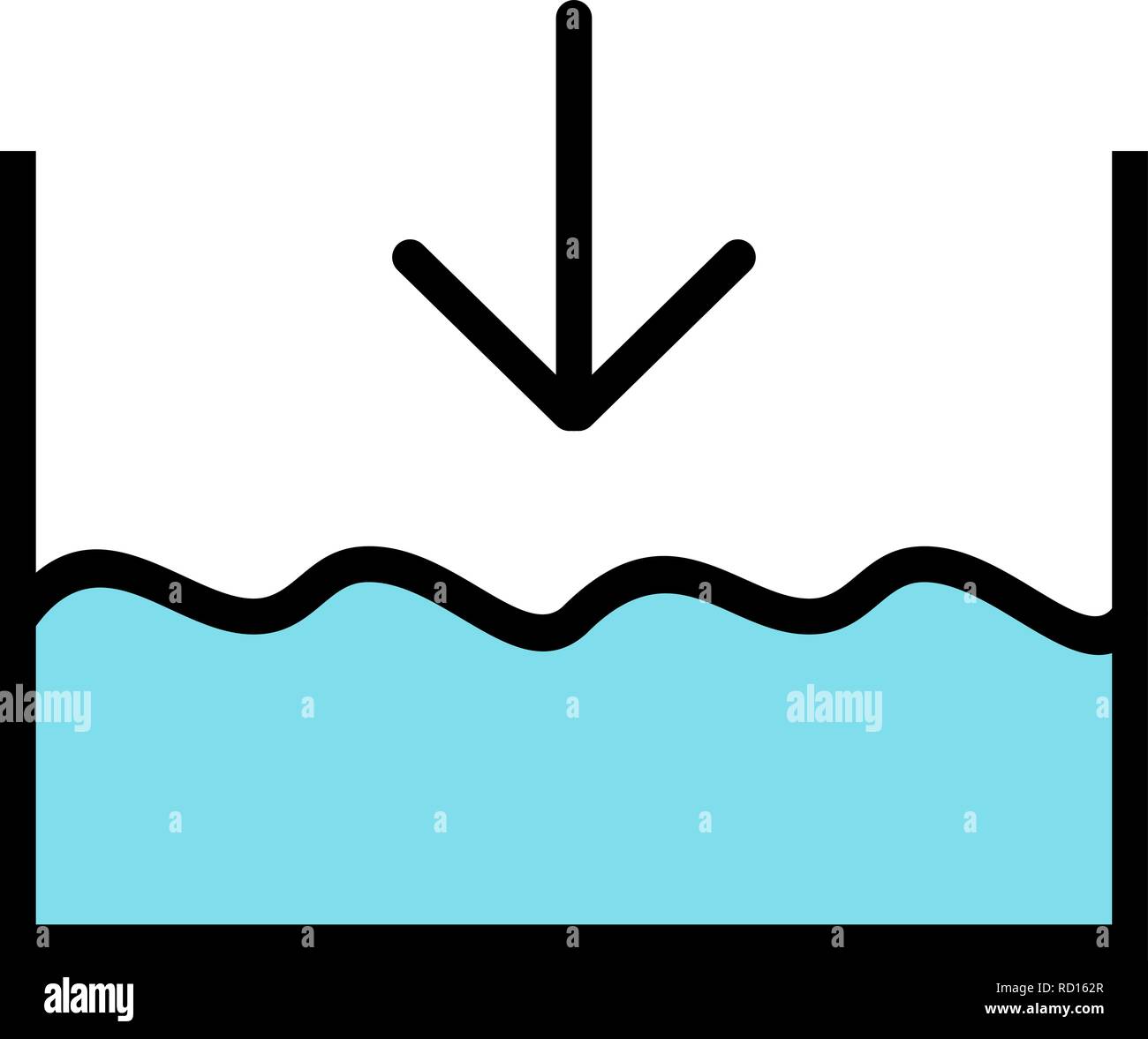 Unter dem Meeresspiegel Vektor Symbol für private und kommerzielle Zwecke............. Stock Vektor