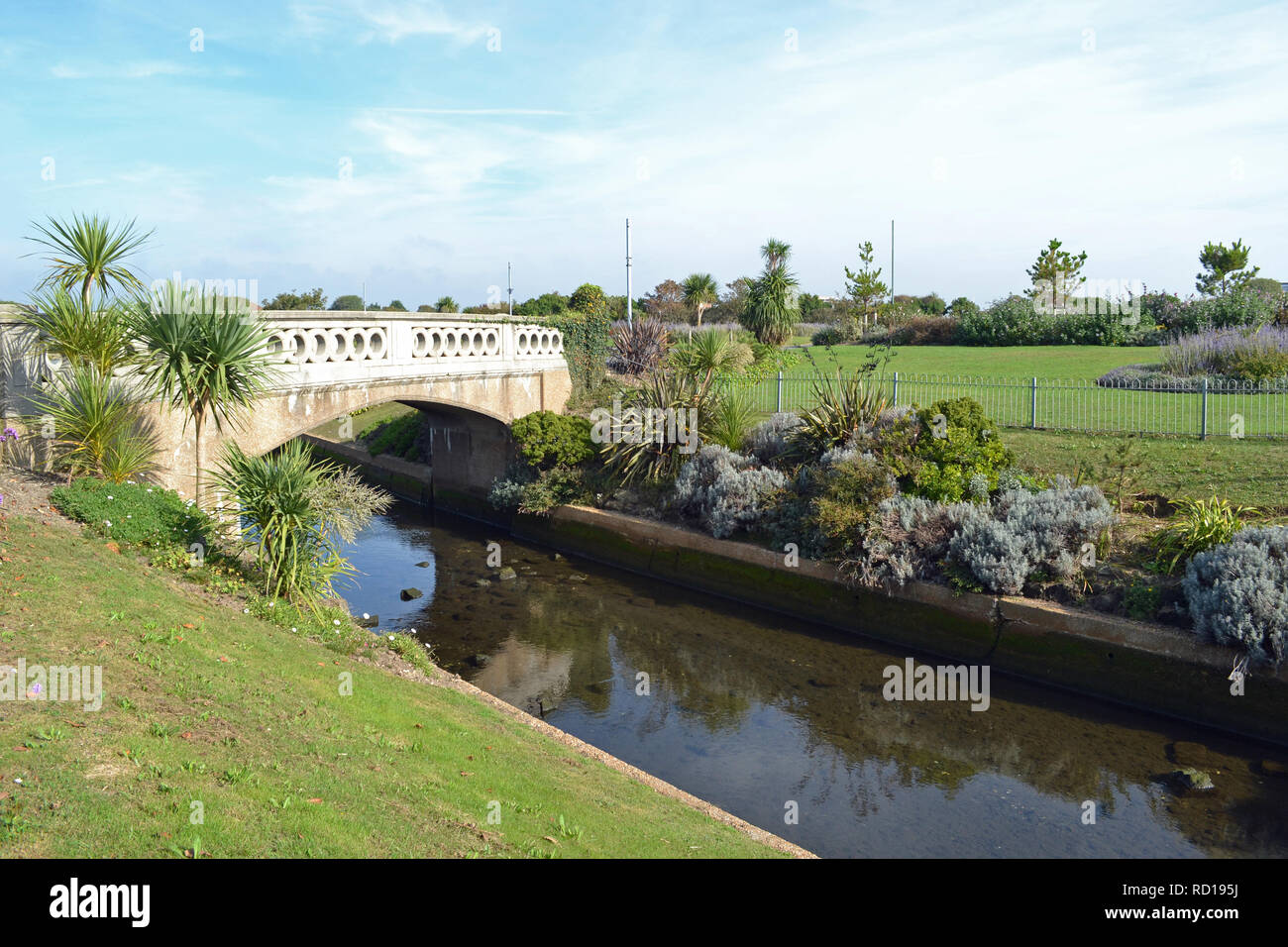 Ansicht des Princes Park, Eastbourne, East Sussex, Großbritannien Stockfoto