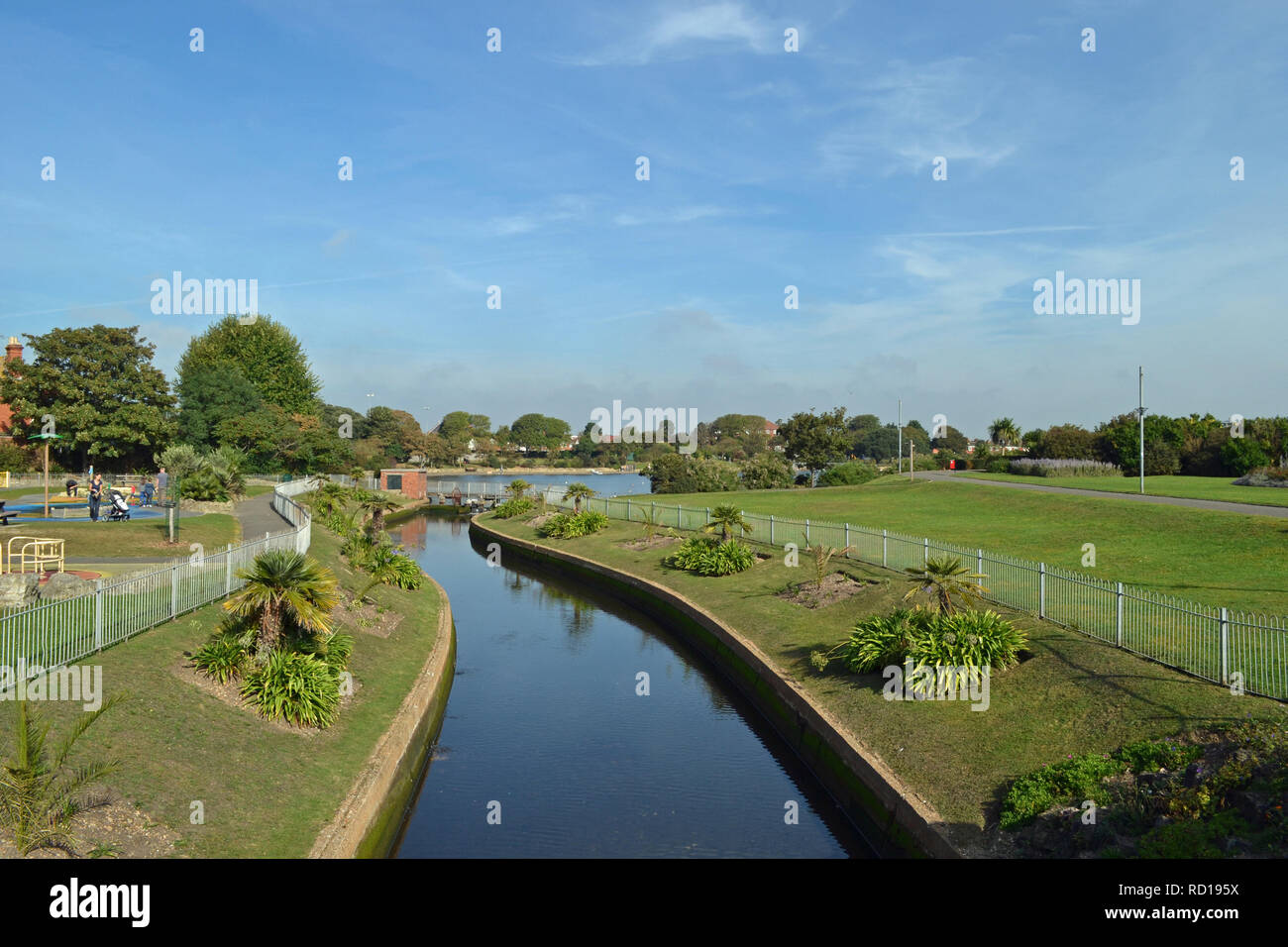 Ansicht des Princes Park, Eastbourne, East Sussex, Großbritannien Stockfoto