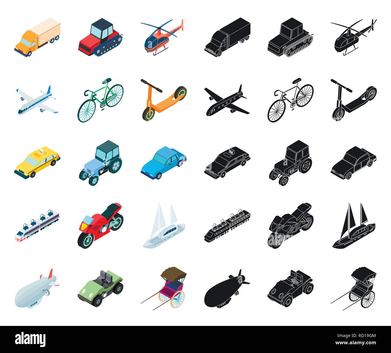 Luft, Flugzeug, Luftschiff, Kunst, Fahrrad, Bus, Auto, Warenkorb, Cartoon, schwarz, Sammlung, Design, verschiedene, Golf, Hubschrauber, Icon, Illustration, isoliert, kubisch, Logo, Motorrad, Bewegung, Rikscha, Straße, Scooter, Meer, Satz, Zeichen, Symbol, Taxi, Technik, verfolgt, Traktor, Bahn, Verkehr, Transport, LKW, Typ, Vektor-, Fahrzeug-, Web-, Yacht Vektor Vektoren, Stock Vektor